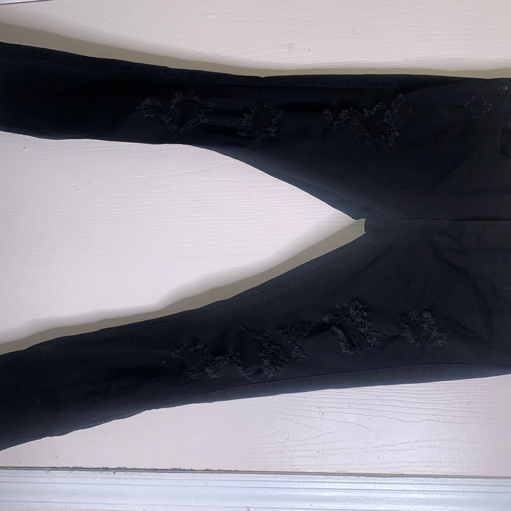 Black ripped jeans